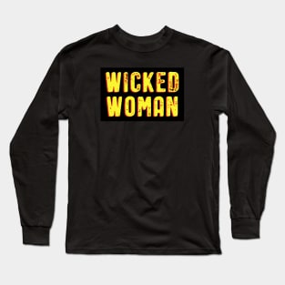 Wicked Woman pulp novel style Long Sleeve T-Shirt